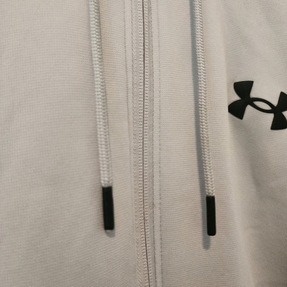 Under Armour Men's UA Armour Fleece Full-Zip Hooded Sweatshirt - Light Blue/Gray - Picture 6 of 10